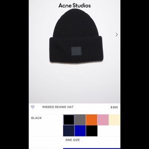 ACNE STUDIOS BLACK BEANIE
